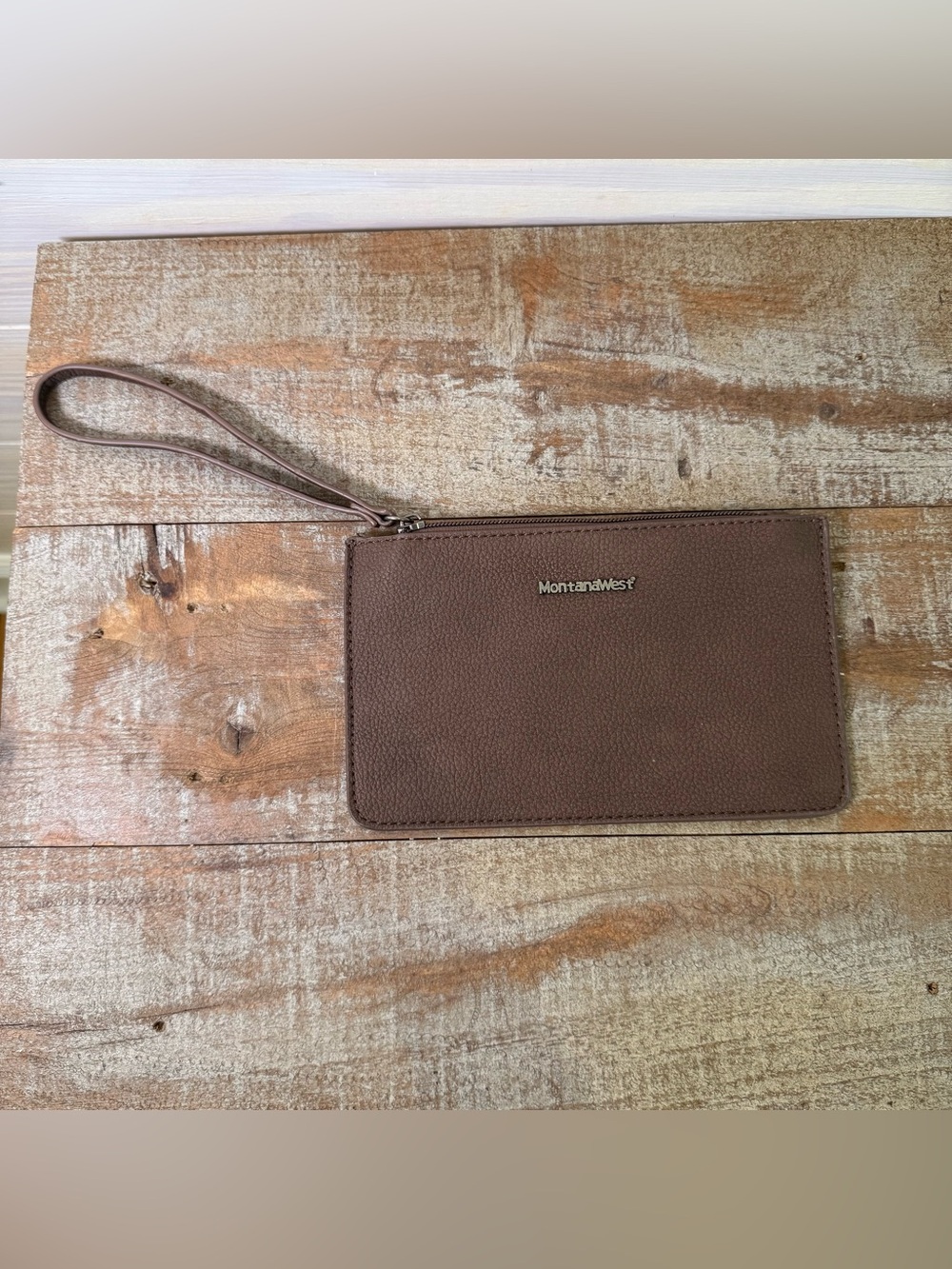 Montana West Brown Wristlet Wallet